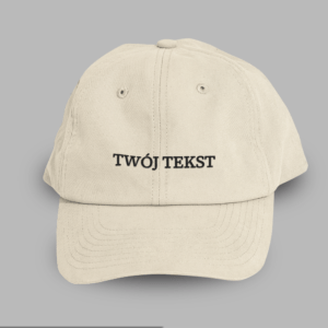 piaskowa personalizowana czapka vintage custom z Twoim tekstem