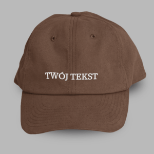 Brązowa personalizowana czapka vintage custom z Twoim tekstem